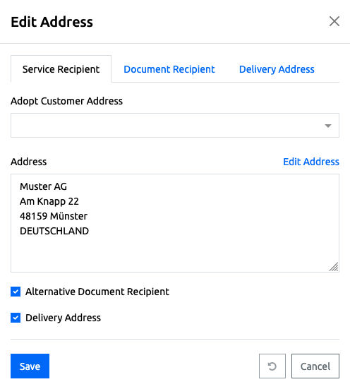 Edit Addresses