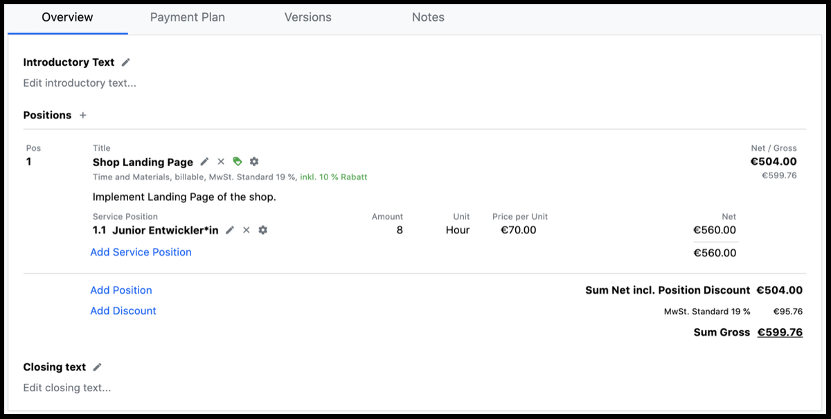 Orders - Overview