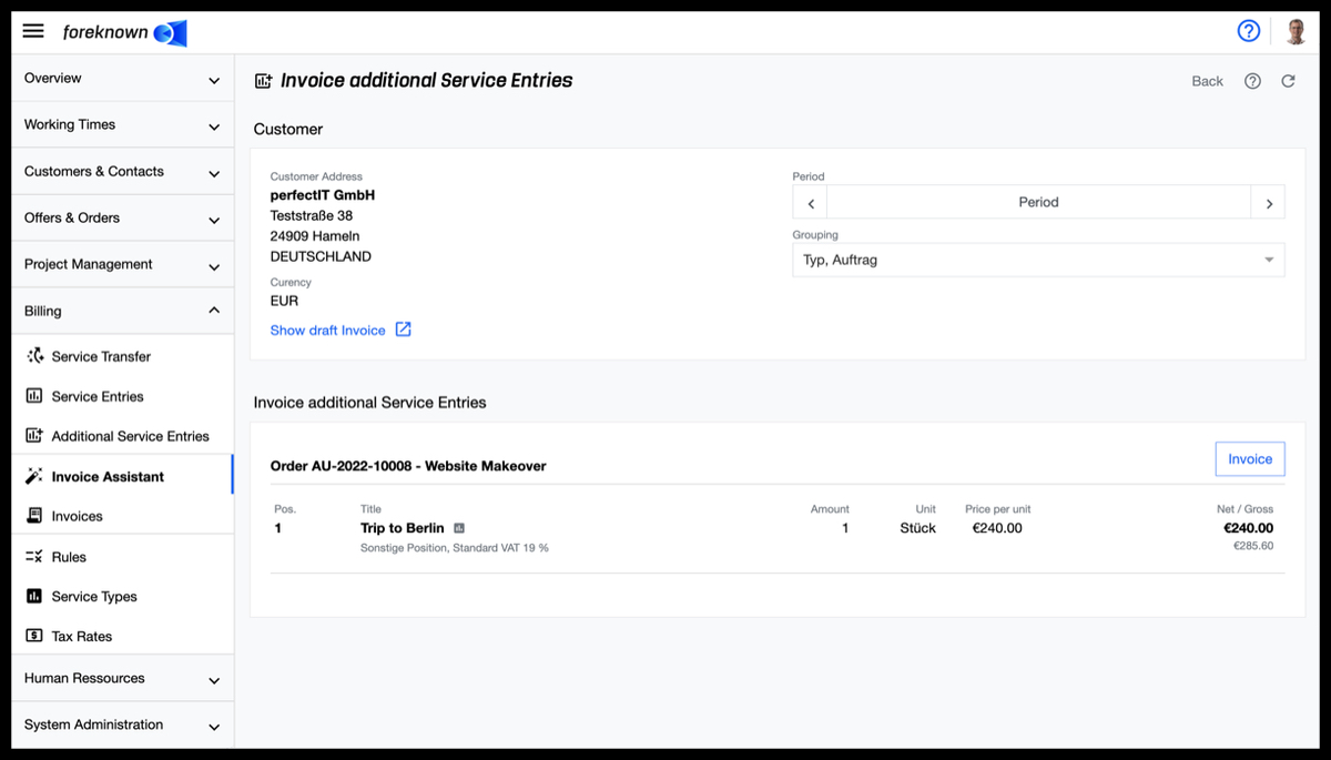Invoice Assistant - Invoice Payment Plan