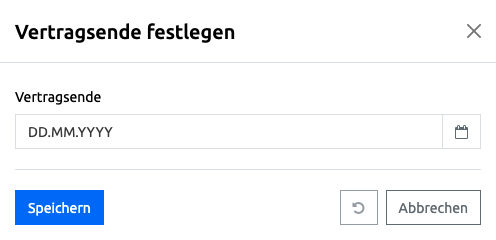 Mitarbeiter - Vertragsende festlegen