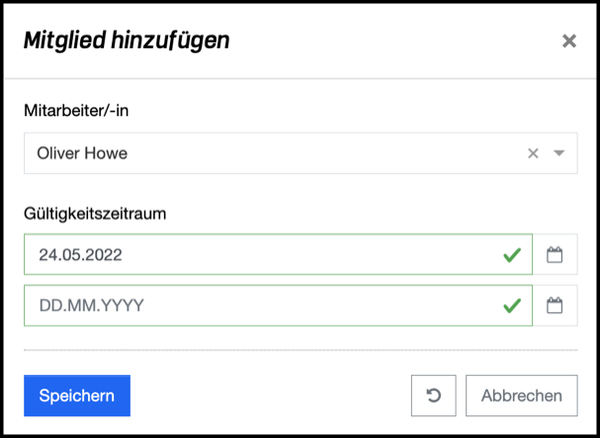 Teams - Mitglied hinzufügen