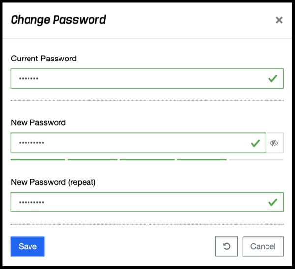 User Profile - Change Password