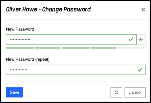 User Management - Change Password
