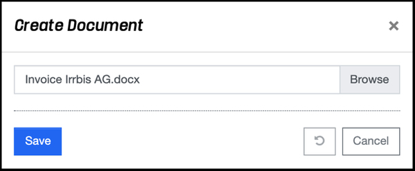 Document Management - Create Document