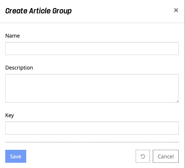 Create Article Group