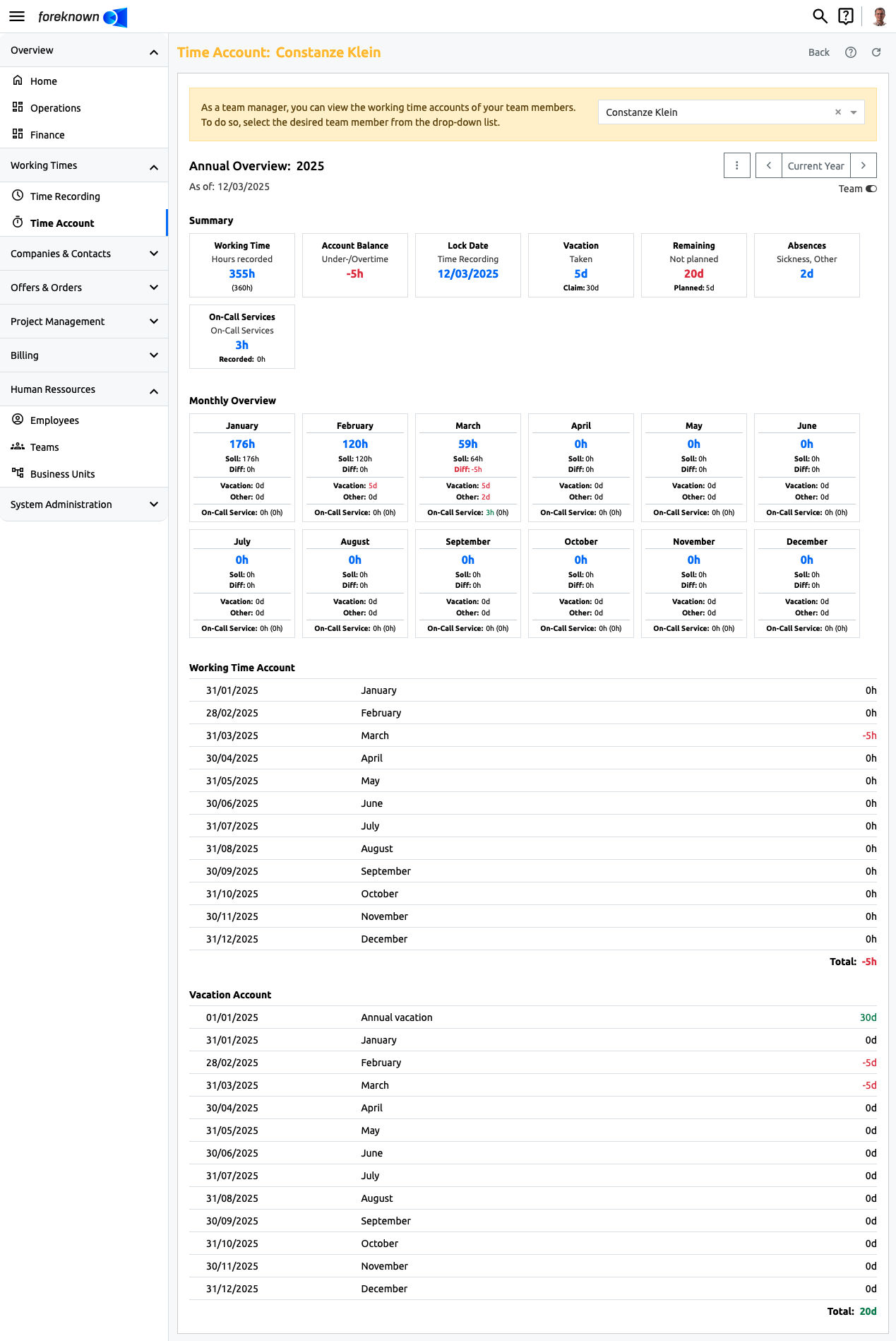 Time Account - Overview