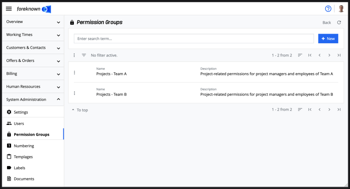 Manage Permission Groups